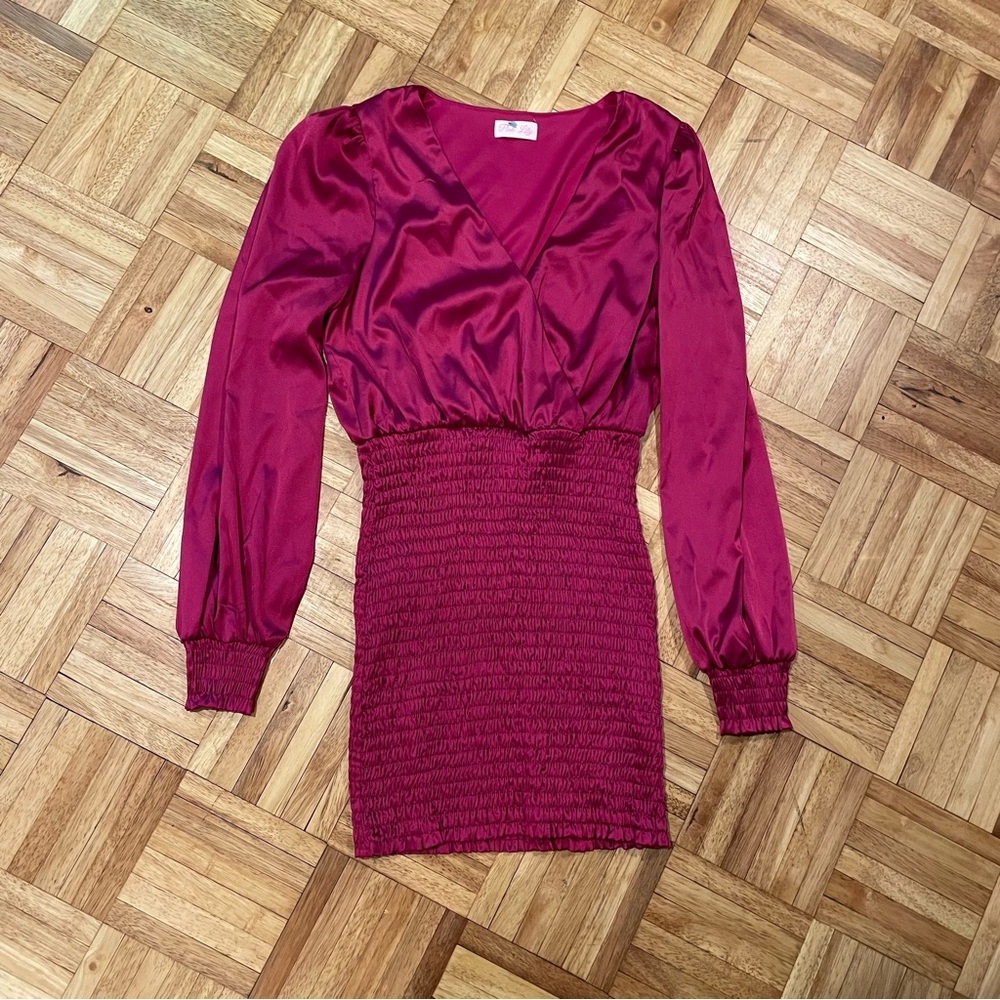 Elegant Purple Red Dress
